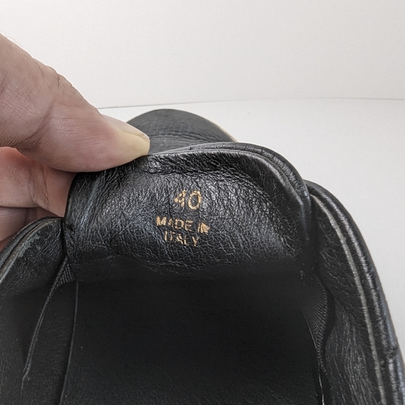 Black leather Stile slip-ons from M. Gemi, hand-made in Italy. EUC. 40 EU. - Picture 7 of 12